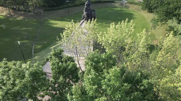 Kyiv, Ukraine: Babi Yar. Memorial Mass Murder of Jews. Aerial View