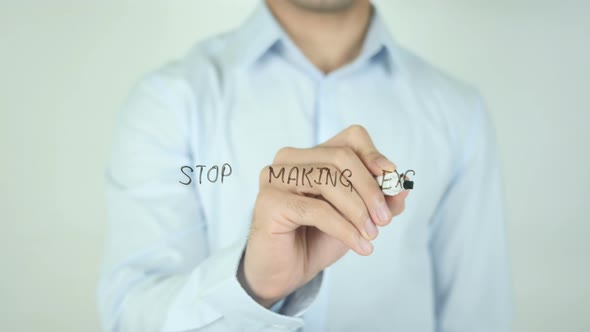 Stop Making Excuse, Writing On Screen