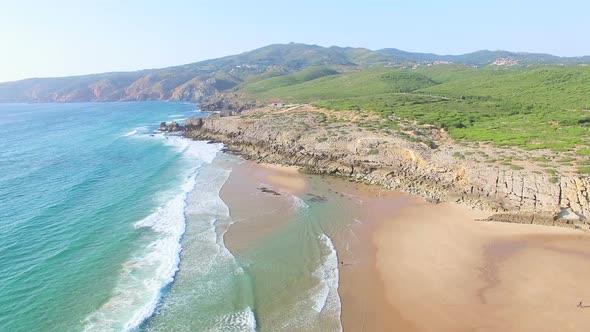 Praia da Guincho beach Portugal, popular with kitesurfers