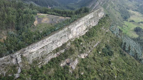 Aerial Video With Drone View Over The Rocky Farallones In Colombia