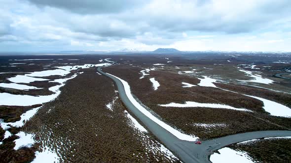 Northern Iceland Ring Road Highland Snowy Arctic Road