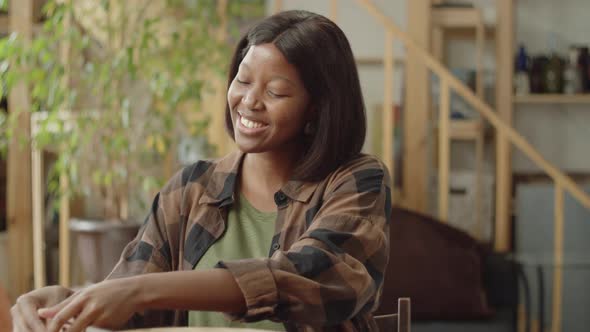 A Beautiful Lady is Putting a Protective Mask on Her Face