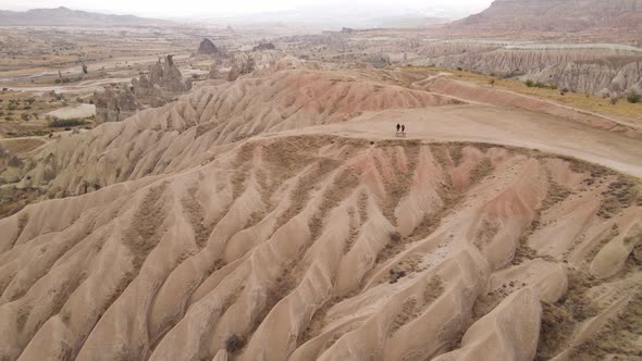 Cappadocia Landscape Aerial View. Turkey. Goreme National Park