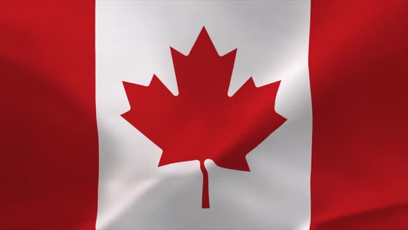 Canadian Waving Flag 4K Moving Wallpaper Background