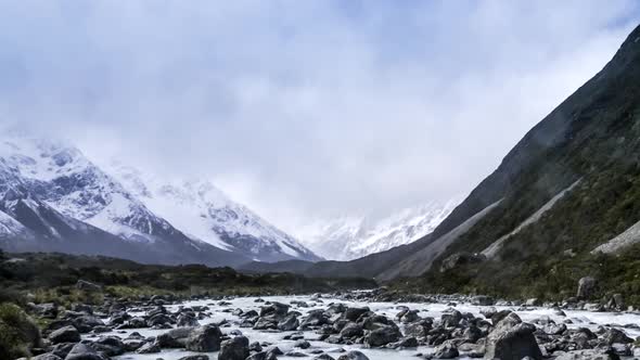 New Zealand glacial river timelapse