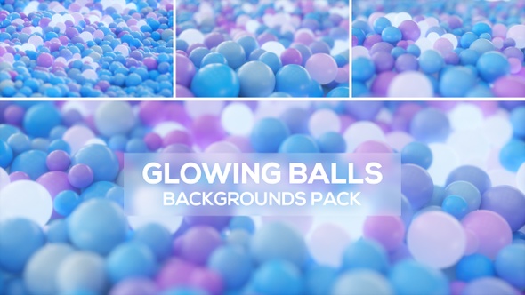 Gradient Glowing Balls Flowing Backdrop