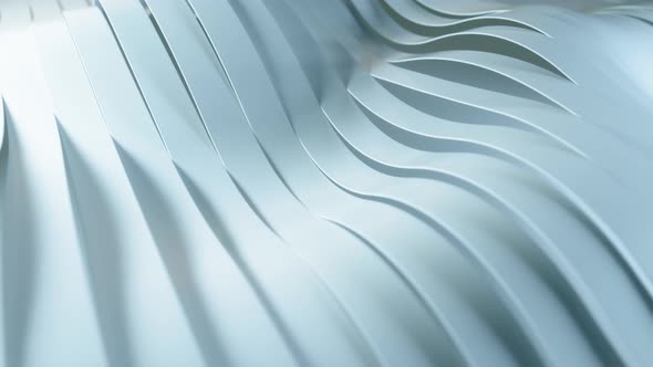 Abstract Background with White Wavy Stripes