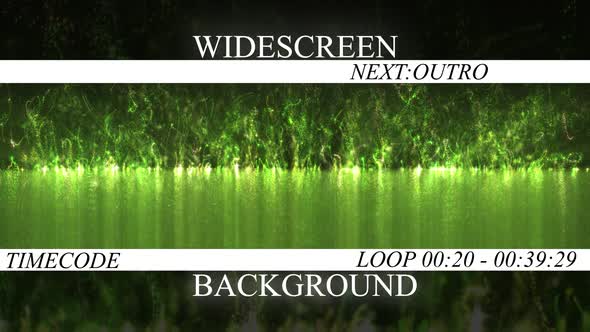 Green Rising Glitters Widescreen Shine Background