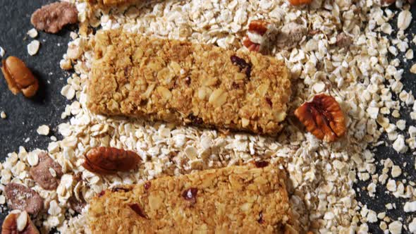 Granola bar with scattered oatmeal 4k