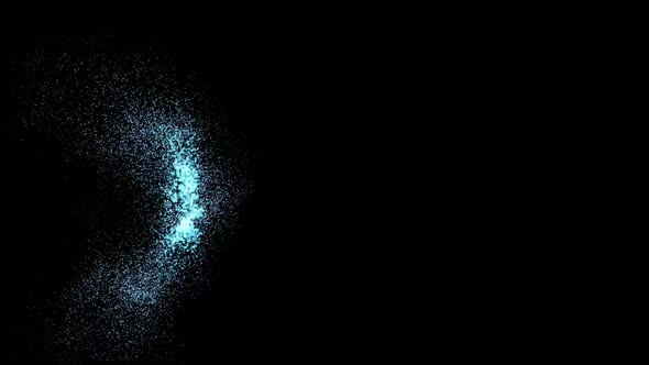 Blue Moving Particles