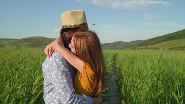 Young couple kissing