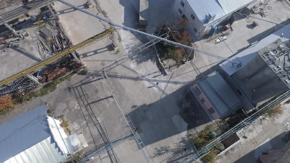 Aerial view of an industrial site