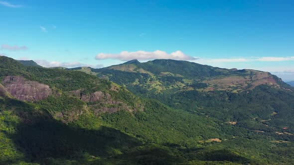 Tropical Landscape with Mountains and Jungle in Sri Lanka