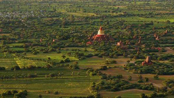 Flying over the amazing landscape of Myanmar