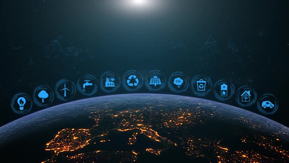 Earth Green Energy Concept Europe Background alt