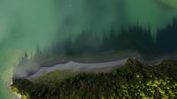 Aerial View of Agua de Alto and Lagoa do Fogo, Azores, Portugal.