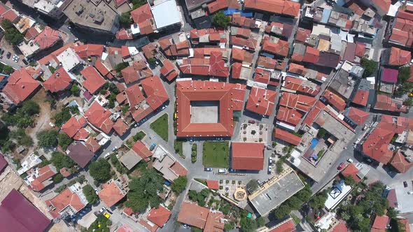 Building With Square Framed Courtyard and Angular Garden