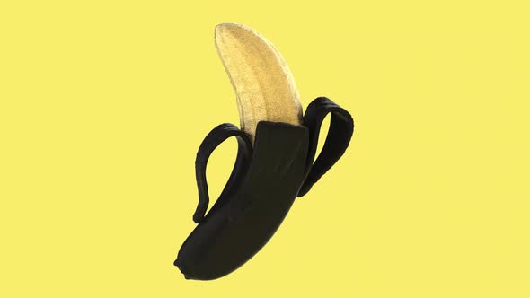 Golden Banana Rotation Animated Background
