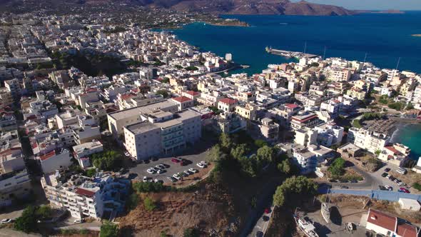 A Bird's Eye View of the Greek City of Agios Nikolaos