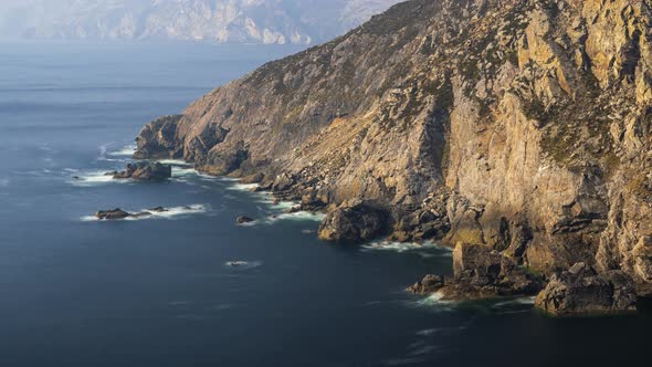 Time Lapse of Slieve League Cliffs during a sunny summer day on the Wild Atlantic Way, county Donega