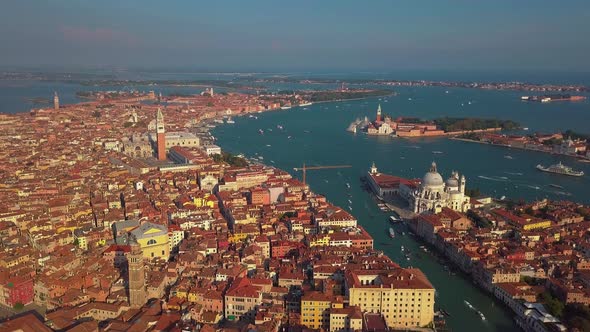 Aerial View of Venice and Its Grand Canal