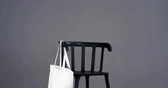 Handbag hanging on a chair
