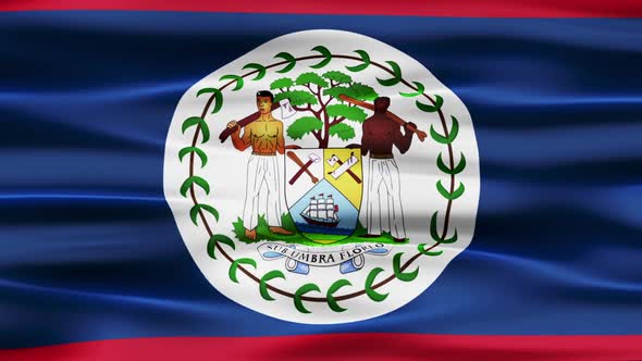 Belize Flag Waving