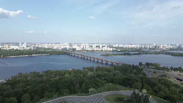 Kyiv, Ukraine: Aerial View of the Motherland Monument