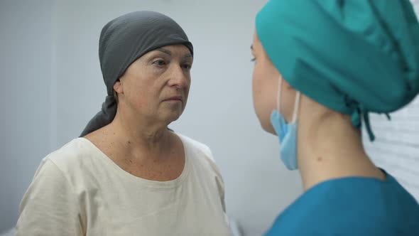 Oncologist Informing Hopeless Patient About Metastases, Cancer Awareness