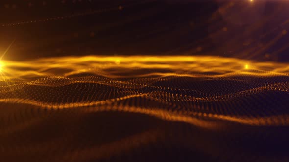 Elegant Background Of Golden Particles