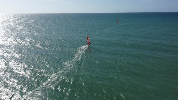 Jericoacoara Ceara Brazil. Scenic sand dunes and turquoise rainwater lakes