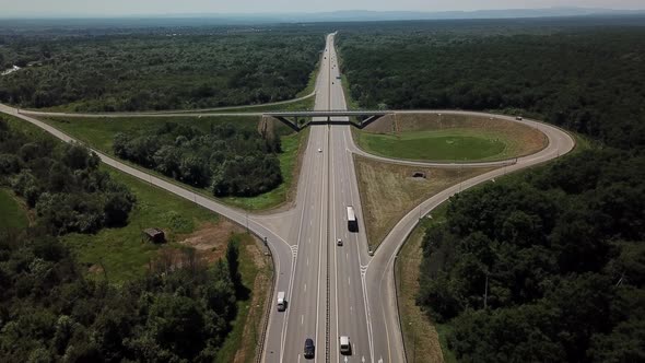 Cloverleaf Interchange Seen From Above