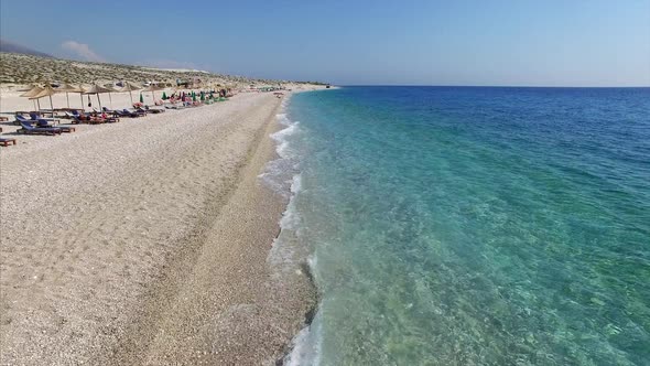 People enjoying beach in Albania