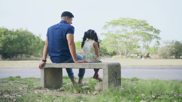 Inspiring Moment between Father and Daughter