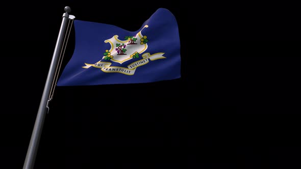 Connecticut State Flag  With Alpha Channel 4K