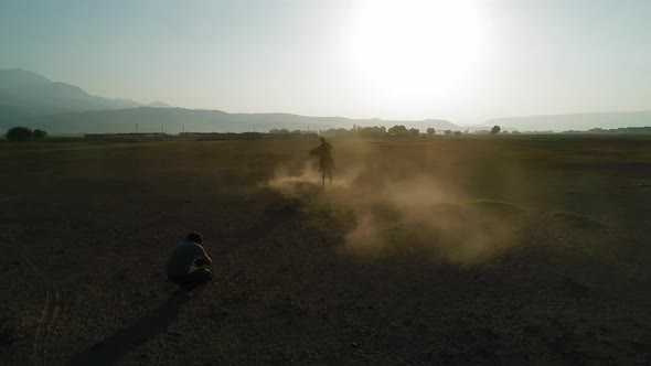 Man Photographer Takes Sun