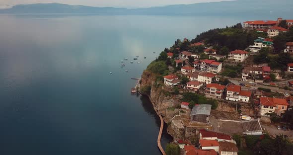 Ohrid lake, Macedonia Aerial