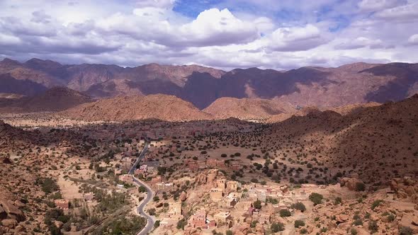 AERIAL: Dry Landscape in Sahara Desert