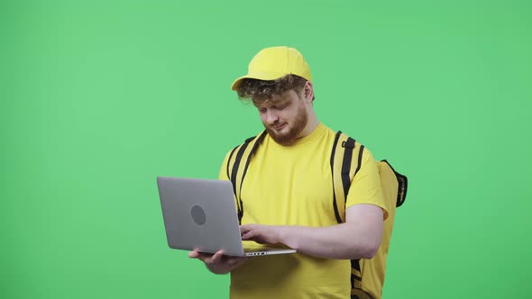 Portrait of Young Men Typing on Laptop Keyboard