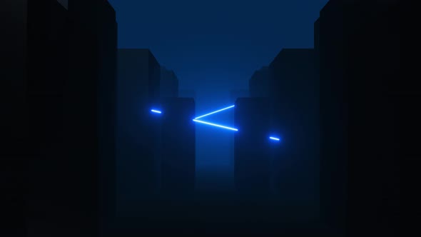 4k Blue Laser Corridor alt