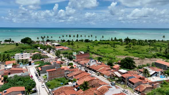 Sao Miguel dos Milagres Beach at Alagoas Brazil. Northeast Brazil.