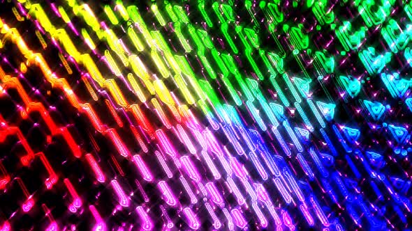bright full color glowing glowing stripes wave for background