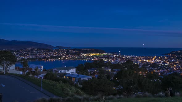 Wellington airport at nightfall