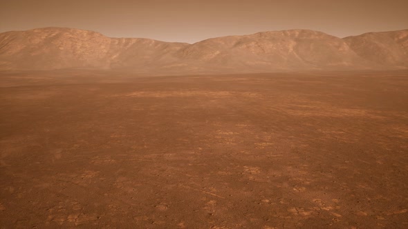 Fantastic Martian Landscape in Rusty Orange Shades alt