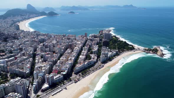 Summer travel at Rio de Janeiro Brazil. Landmark of coast city. Tropical travel