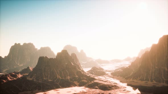 An Aerial Drone Shot of the Red Rocks Canyon