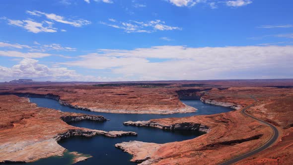 Drone Over Lake Powell in the Afternoon