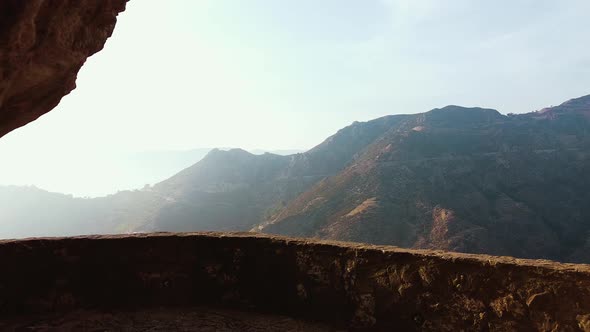 Panoramic view in the mountains