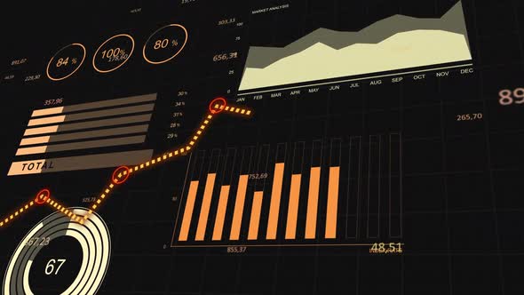 Business Progress Chart Reports and Bonds Financial Diagrams with Growth Bars