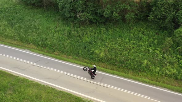 A view of a motorcycle ride in Slovakia